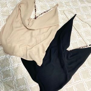 Blusas crem y negra ,con hermoso escote ✨